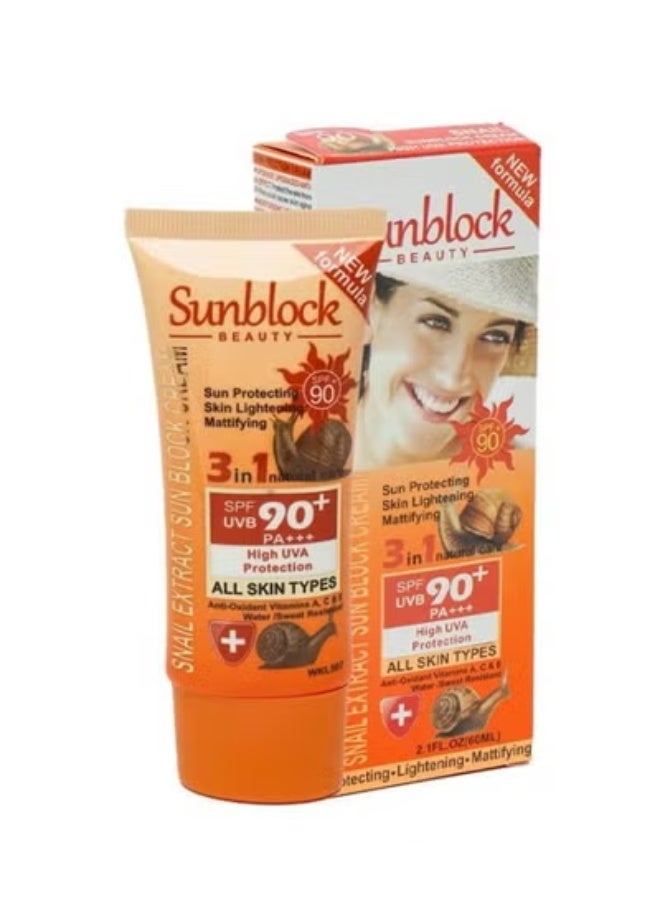 Fruit of the Wokali Snail Sunscreen Cream SPF 90 , 60 Ml - Image 1